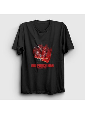 Presmono Unisex Siyah Hit Anime One Punch Man T-Shirt