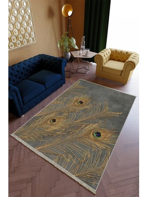 10 Post Online Salon Halısı Spor Gri Kahverengi Yolluk Kaymaz Yuvarlak Oval Kesme Ince Yıkanabilir Halı