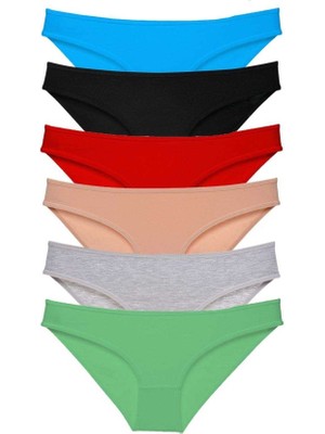 Royaleks 6 adet Süper Eko Set Likralı Kadın Slip Külot Renk 2