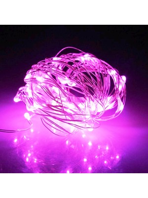 Kuzey 10 Metre Battery Pink LED Light 10 Metre Pilli Pembe LED Işık Pembe Pilli Işık Pembe Dekorasyon Işığı