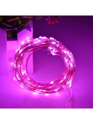 Kuzey 10 Metre Battery Pink LED Light 10 Metre Pilli Pembe LED Işık Pembe Pilli Işık Pembe Dekorasyon Işığı