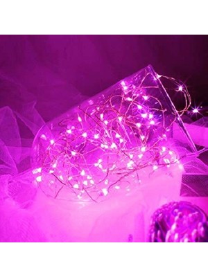 Kuzey 10 Metre Battery Pink LED Light 10 Metre Pilli Pembe LED Işık Pembe Pilli Işık Pembe Dekorasyon Işığı