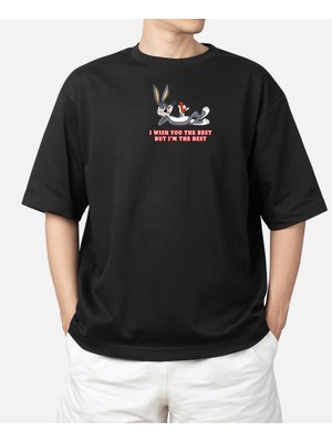 MMC Wedday Bugs Bunny Sevimli Tavşan Tasarım Baksılı T-Shirt Weds1