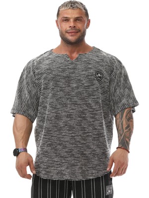 BGSM Oversize T-Shirt Örgü Dokulu Antrenman Üstü Bgsm 3323