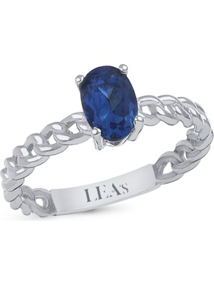 LEA's Pırlanta 1 Karat Oval Safir Yüzük