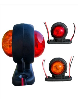 EKT Mini Takoz LED Ampul Çift Renk  Turuncu-Kırmızı