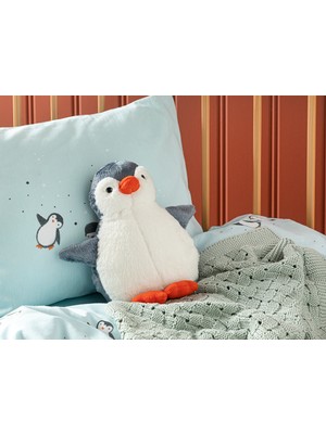 English Home Little Penguin Polyester Bebe Dekoratif Kırlent 30 x 25 Gri