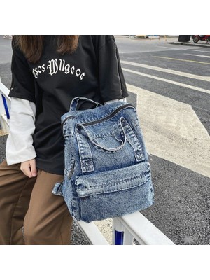 Sweet Hope Denim Omuz Sırt Çantası (Yurt Dışından)