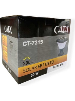 Cata CT-7315 30W Solar Set Üstü Bahçe Armatür Beyaz Işık