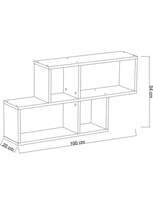 Musvenus Mobilya Dekoratif Duvar Rafı