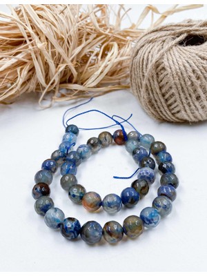 Mucize Taş Akik Faset Kesim 10 mm Doğal Taş Dizi