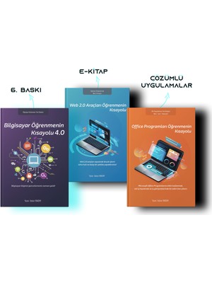 Bilgisayar Öğrenmenin Kısayolu 4.0+Office Programları Öğrenmenin Kısayolu+Web 2.0 Öğrenmenin Kısayolu (E-Kitap)