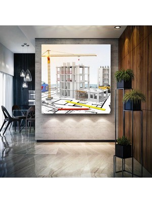 SML Tablo Inşaat Mühendisliği Şehir Planlaması Yapı Denetim Building City Kanvas Tablo