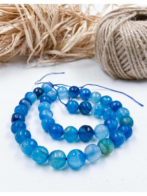 Mucize Taş Akik Faset Kesim 10 mm Doğal Taş Dizi