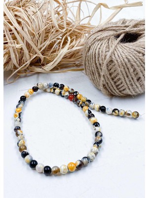 Mucize Taş Akik Küre Kesim 6 mm Doğal Taş Dizi