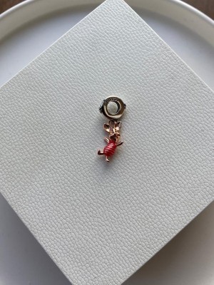 Ni Aksesuar Gümüş S925 Damgalı Disney Winnie The Pooh Piglet Sallantılı Charm