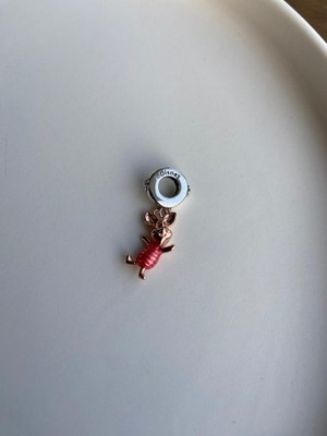 Ni Aksesuar Gümüş S925 Damgalı Disney Winnie The Pooh Piglet Sallantılı Charm