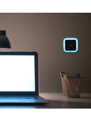 Cata Burenze Modern Beyaz Sensörlü Gece Lambası Fişe Tak Çalıştır Karışık Renkli Led Spot