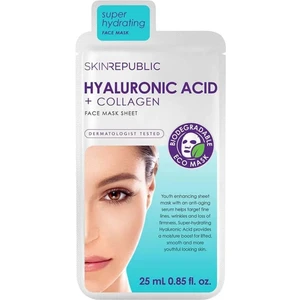 Skin Republic Kolajen ve Hyalüronik Asitli Yüz Maskesi 25 ml Kırışıklık Giderici ve Sıkılaştırıcı