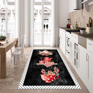 Blue Decortiva Makinede Yıkanabilir Kaymaz Taban Leke Tutmaz Mutfak Halısı ve Mutfak Yolluk