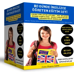 Enine Boyuna Eğitim 80 Günde Ingilizce Öğreten Eğitim Seti