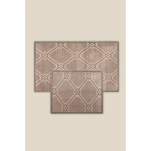 Marta Doğal Pamuklu 2'li Banyo Kilim Seti