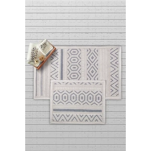 Hat Doğal Pamuklu 2'li Banyo Kilim Seti