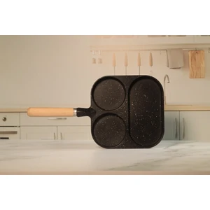 Omlet Tava, 3 Bölmeli Döküm Tava