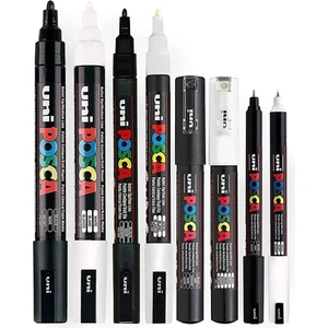 Uni Posca 1mr 1m 3m 5m Siyah Beyaz 8'li Kalem Seti