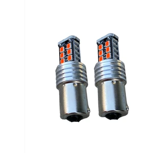 Kırmızı Çift Duy 15 LED Stop,sinyal, Geri Vites Ampulü 1016 Tip