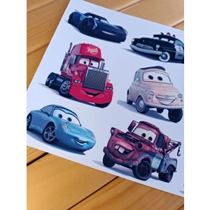 EyER Shoping Şimşek Mcqueen Arabalar Etiket Sticker