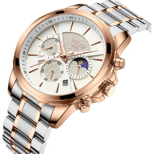 Nıbosı Kronograf Erkek Saatleri Suya Dayanıklı 2575 Mavi (Yurt Dışından)