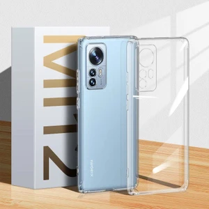 M.TK Moveteck Xiaomi Mi 12T Uyumlu Şeffaf Sararmaz Kılıf Slim Ultra Parlak Kamera Çevresi Korumalı