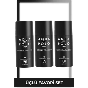 Aqua Di Polo 1987 Gran Paradiso 3'lü Parfümlü Deodorant Seti STCC004401