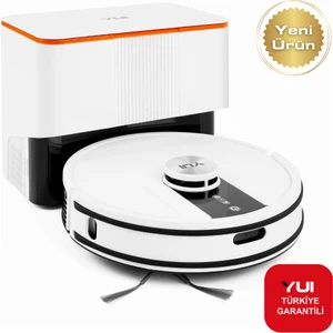 S7 Plus Akıllı Çöp Istasyonlu Robot Vacuum & Mop Süpürge Beyaz(Yui Türkiye Garantili)