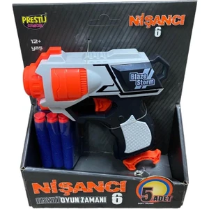 Sünger Mermi Dart Atan 5 Dartlı Nişancı Oyuncak Tabanca - Nerf Nişancı 6
