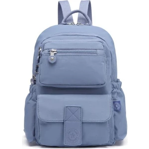 Smart Bags Krinkıl Kumaş Su Geçirmez Kadın Sırt Çantası BC 3168 - Jeans Mavi