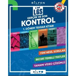 Bilfen Yayınları 8. Sınıf LGS 1. Dönem Gerçek ve Son Kontrol Tekrar Kitabı Yeni