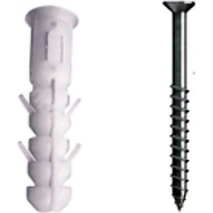 Dübel Vida Seti 15 Adet,  10 mm Dübel 6,0X50 Vida