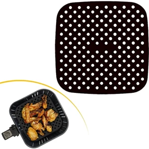 Buffer® Renkli Isıya Dayanıklı Yıkanılabilir Silikon Fırın ve Airfryer Kare Model Pişirme Matı 21,5 cm
