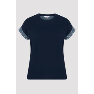 Mavi Tişört Pijama Üstü