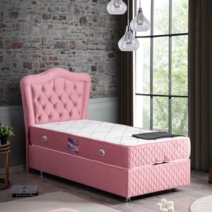 Camelli İkili Set Tek Kişilik Baza Başlık - Pembe