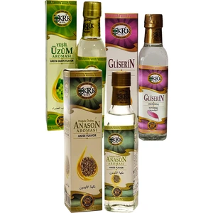 Krk Gıda 3 Çeşit Anason Aroması 250 ml + Gliserin 250 ml + Üzüm Aroması 250 ml