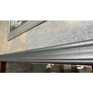 Renkli Duvarlar Düz Gri 8CM-117CM Yapışkanlı Çıta Çerçeve Süpürgelik