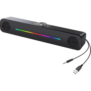 E-3544 Oyuncu Gamer Telefon Bilgisayar Tablet Rgb Stereo USB Hoparlör Soundbar