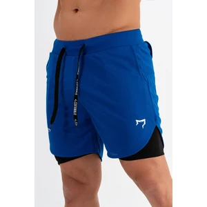 Erkek Spor Şort Çift Katmanlı | Saks | Comfortable Serisi |
