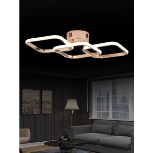 Zage Aydınlatma A + Modern Elegance Kare 3 Renk Led'li Gold Sarı Plafonyer Avize
