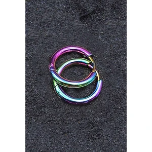 Trend Collection Unisex Cerrahi Çelik Renkli 12 mm Halka Küpe