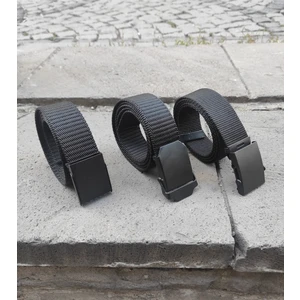 Metal Tokalı Siyah Kolon(Bez) 3 Adet Kemer