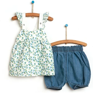 HelloBaby Denim Kız Gömlek - Şort Kız Bebek